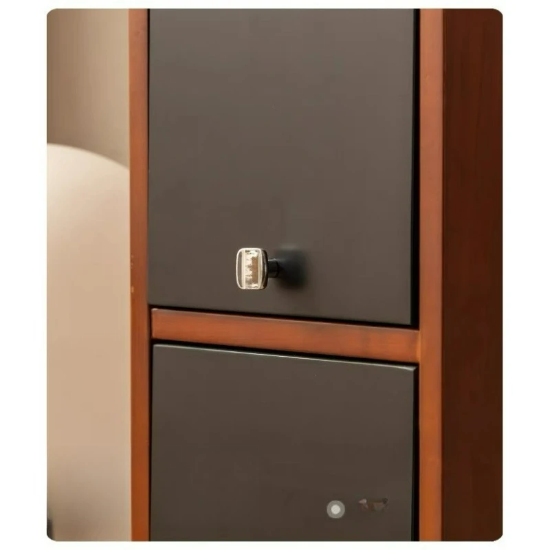 خزانة جانبية ضيقة جدًا، غرفة المعيشة، خشب متين، تخزين أرضية