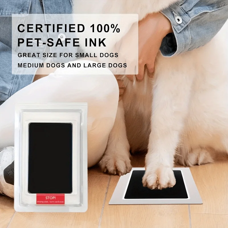 وسادة حبر تذكارية مطبوعة بمخالب الحيوانات الأليفة، تذكار لمالك الحيوانات الأليفة للكلاب أو القطط، بصمات يدوية بدون حبر ومجموعة أدوات صنع الانطباع لبصمة مخلب الحيوانات الأليفة