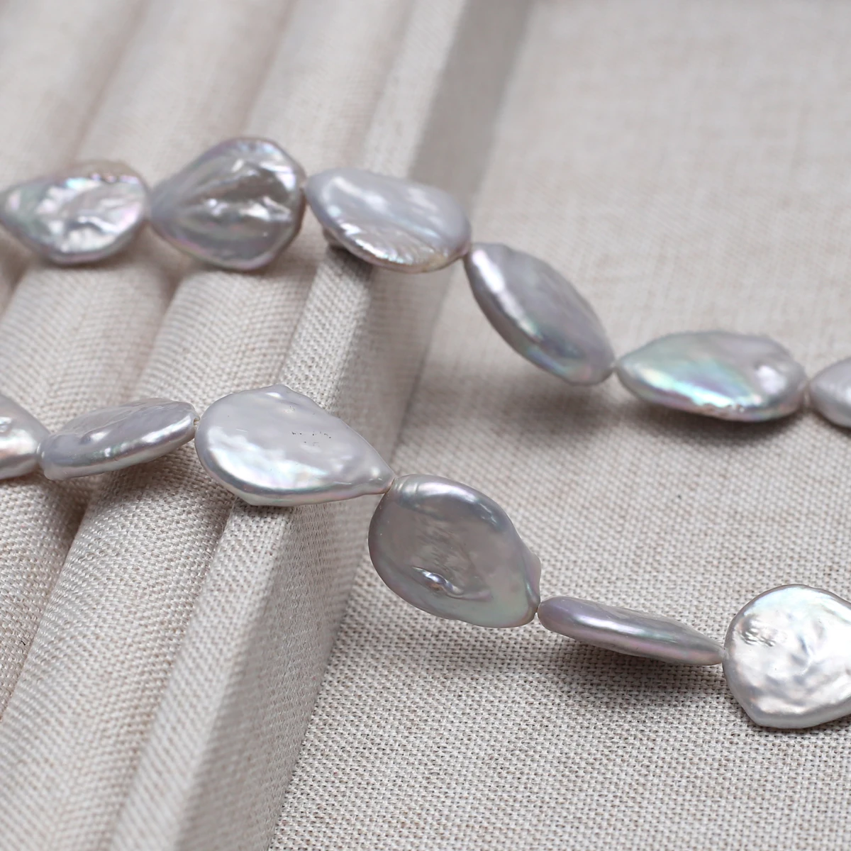 

13x18mm Teardrop-Shaped Irradiated Gray Natural Freshwater Pearl Beads for Jewelry Making DIY Necklace Bracelet Accessories 36cm