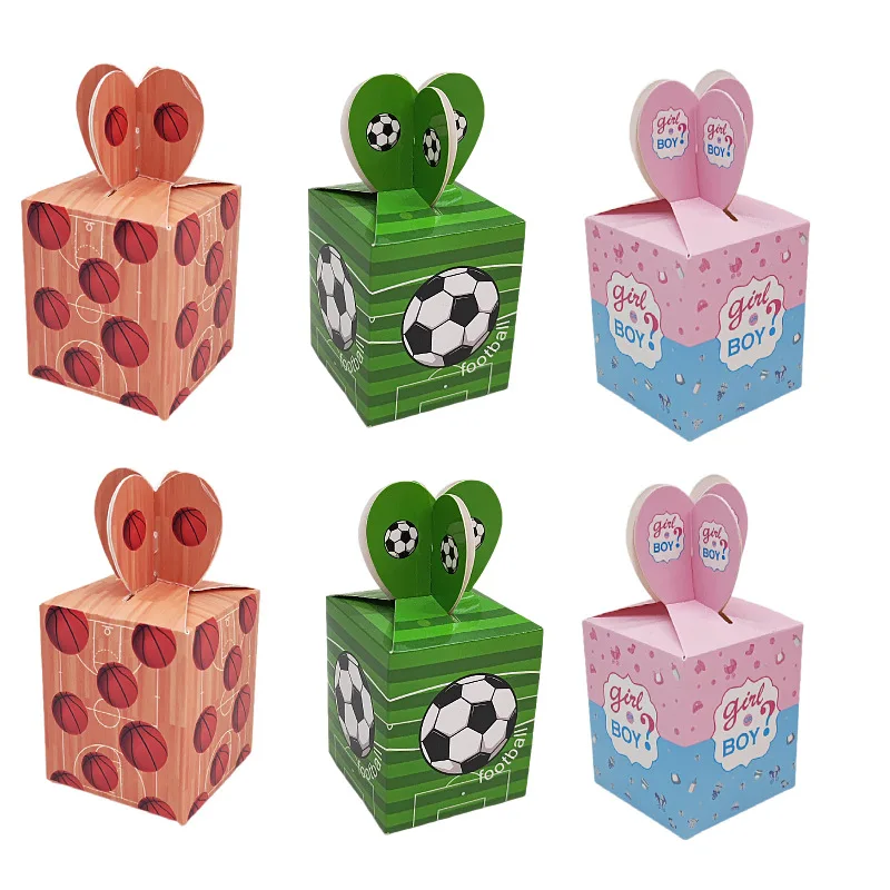 50Pcs Mini Sports Cartoon Candy Gift BoxChocolate Kids Birthday Favor Gift Packaging Box Baby Shower Celebrate Party Decoration