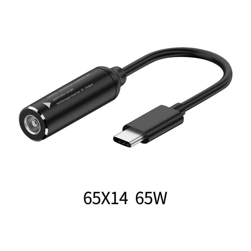 17cm PD Fast Charging TO DC Laptop Power Charger Supply Adapter Connector USB Type C Male Converter for Lenovo PSP DELL HP