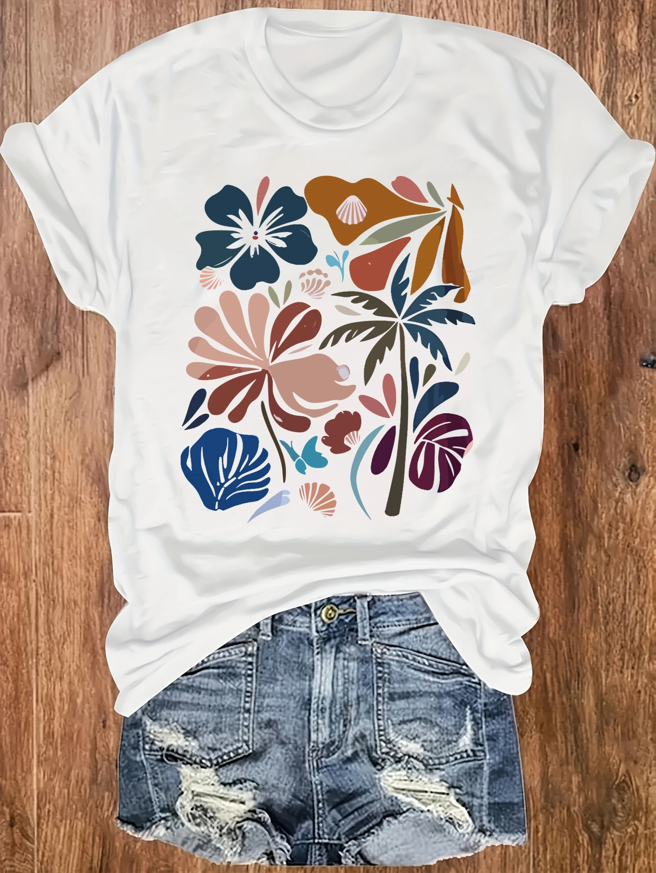 

Women's plus size tank top Floral Abstract Art Design Pattern Suitable for sports and daily wear summer casual shirt sleeveless