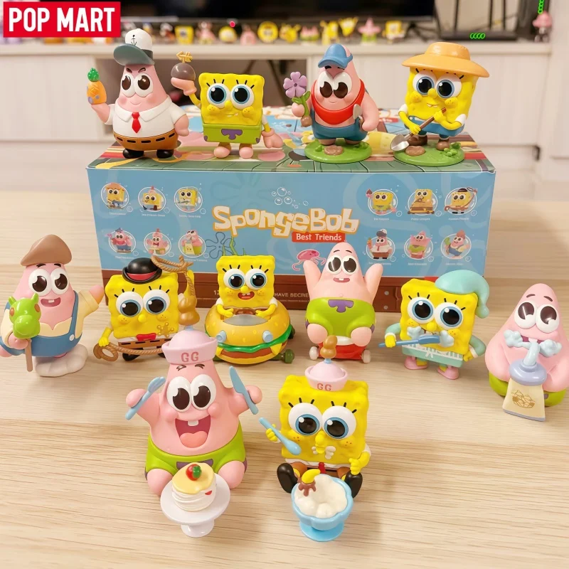 

Genuine POPMART Bubble Mart Spongebob Squarepants Good Friends Series Blind Box Doll Gift Trendy Handmade Cute Decoration