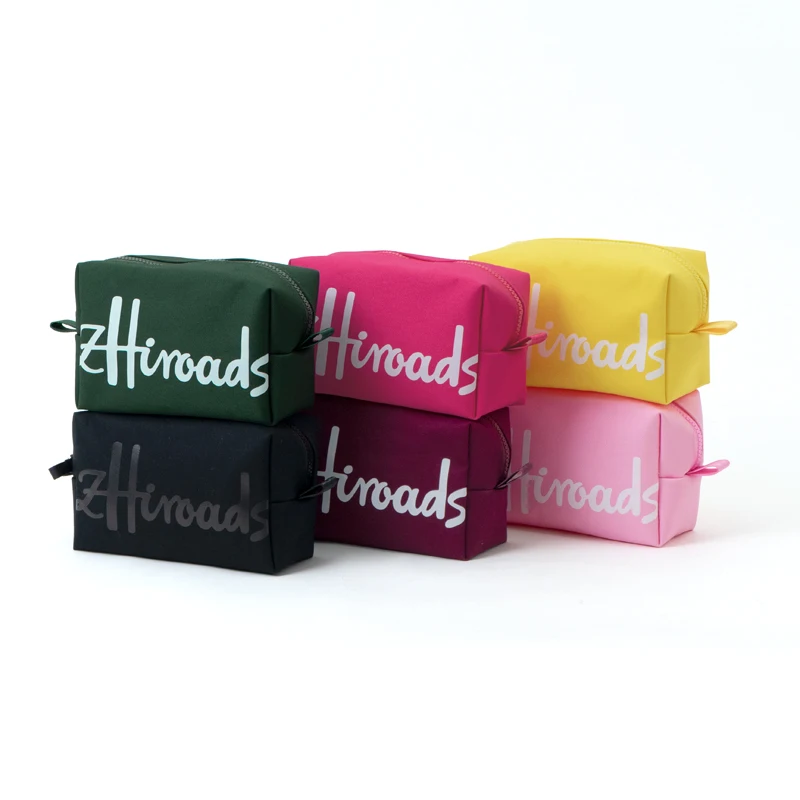 Fashion Design Cotton Makeup Bag with Zipper And Brand Logo Women's Cosmetic Pouch