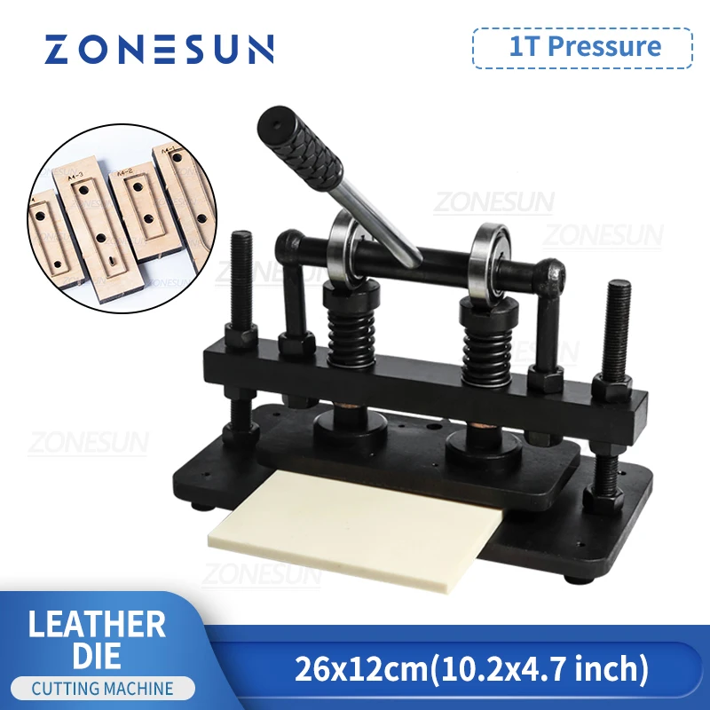 ZONESUN 26x12cm Double Wheel Hand leather cutting machine,photo paper,PVC/EVA sheet mold cutter,leather Die cutting machine