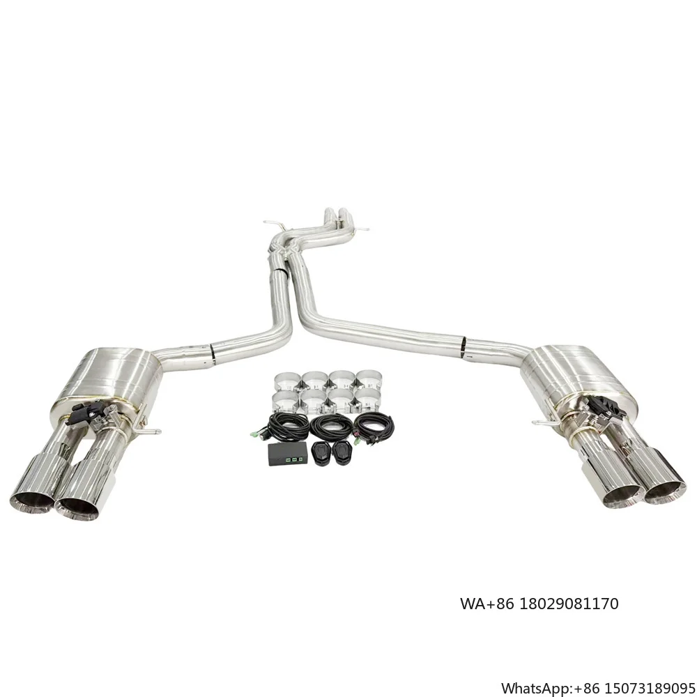 

New Design Exhaust System for S4 B8 3.0L 2011 Stainless Steel Catback Exhaust Xpipe Exhaust Pipe Muffler