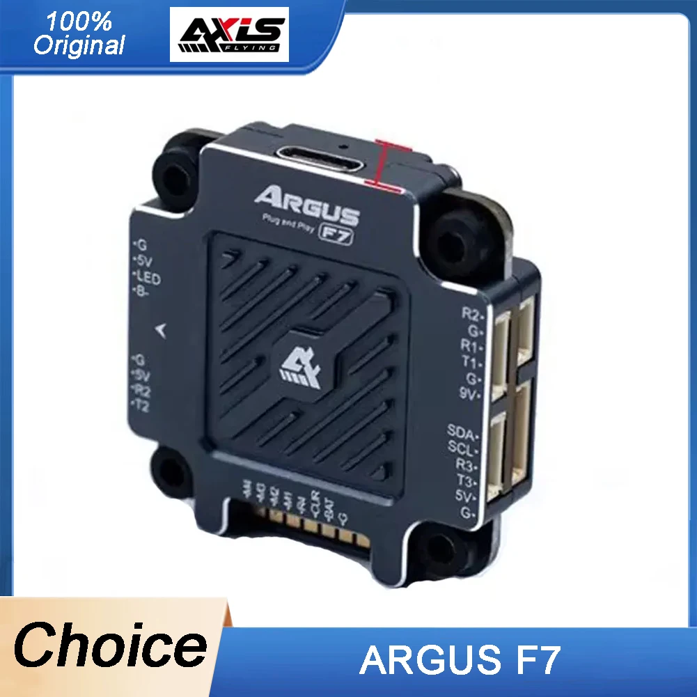 

Axisflying ARGUS PRO F7 Plug And Play Flight Controller CNC Metal Protective Shell 16M Black Box Dual BEC For RC FPV Drone