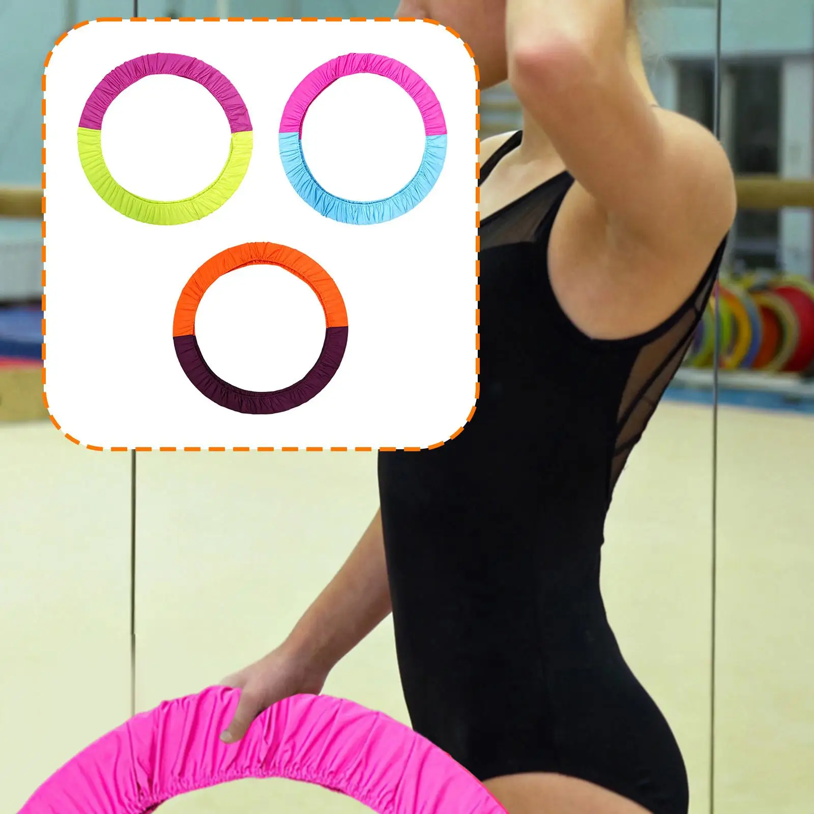 

Rhythmic Gymnastic Hoop Cover Artistic Gymnastic Protective Cover, Elastic, Wear Resistant, Calisthenics Accessory Protector