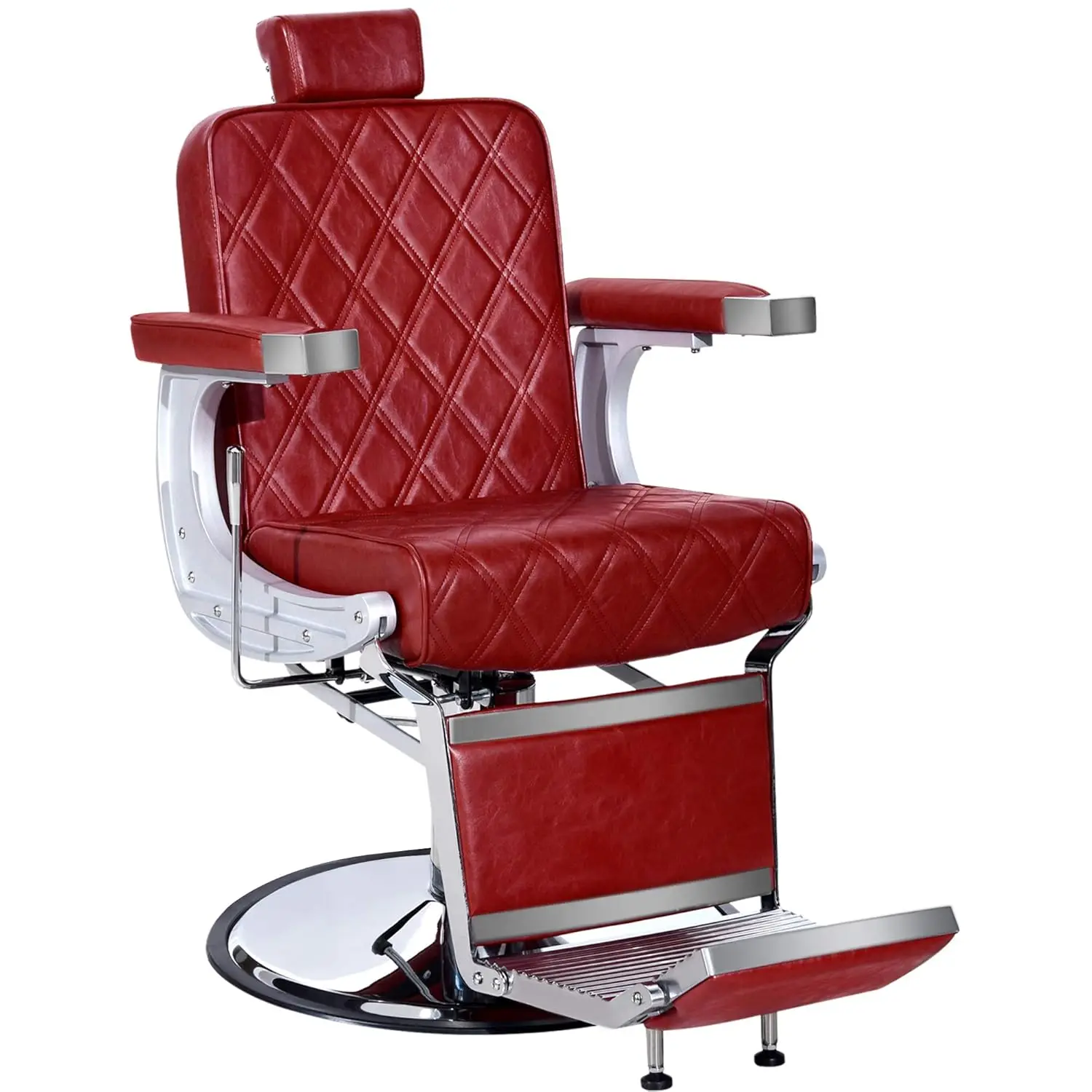 

Heavy Duty Metal Vintage Barber Chair Hydraulic Recline All Purpose Salon Spa Shampoo Equipment Red, Customized