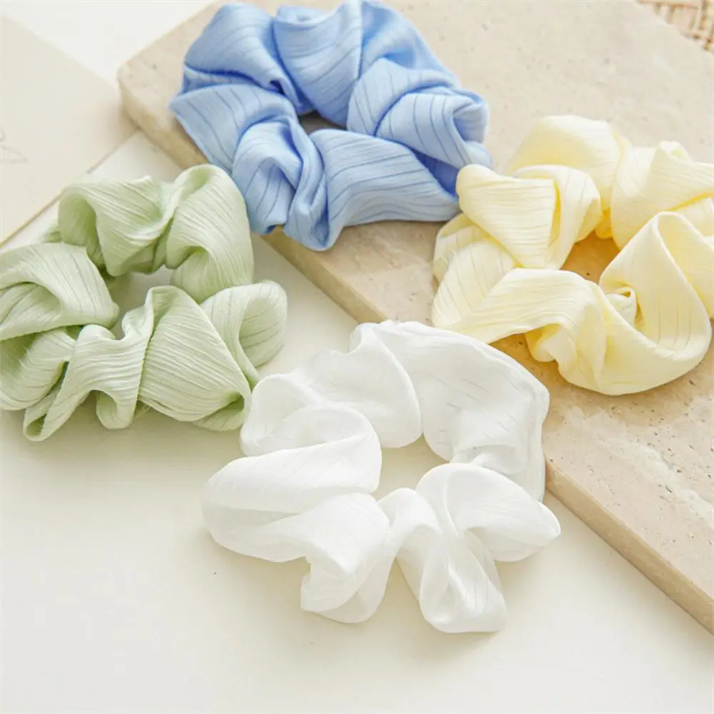 

HOT Korean Floral Print Scrunchies Silk Satin Women Ponytail Holder Colorful Elastic Rubber Hair Band Hair Ties Hair Accessories