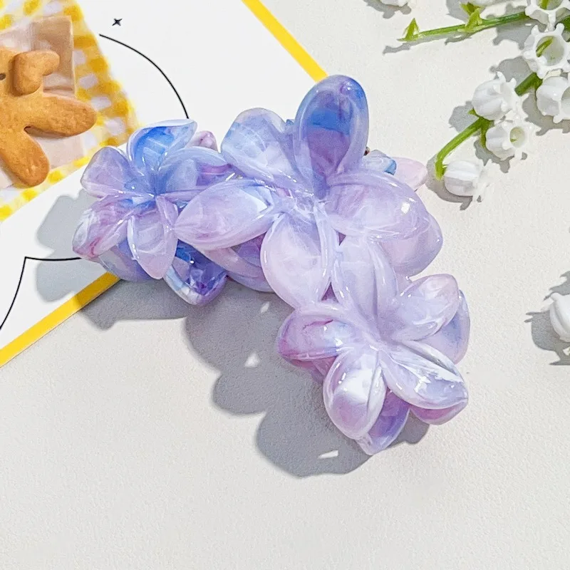 Hairclip, marble, egg flower, grab clip, high-end feeling, blended hair, shark clip, new hair accessory