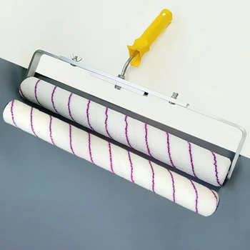 18 inç boya rulosu fırça mikrofiber 6mm uzun peluş boyama kolu aracı duvar dekoratif boyama kolu aracı desteği
