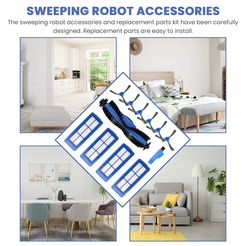 Accessories Kit For Eufy Robovac 11S Max, Replacement Parts For Robovac 15C Max 30C Max Robotic Vacuum Cleaner 12 Pack