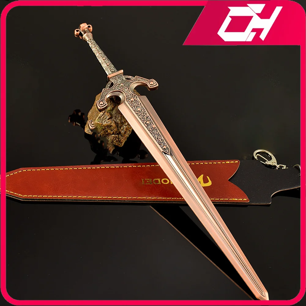 30 cm Ordopi Grote Zwaard Lederen Schede Versie van Zwaard Spel Randmodel Handgemaakte Legering DIY Festival Cadeau en Speelgoed Versieren