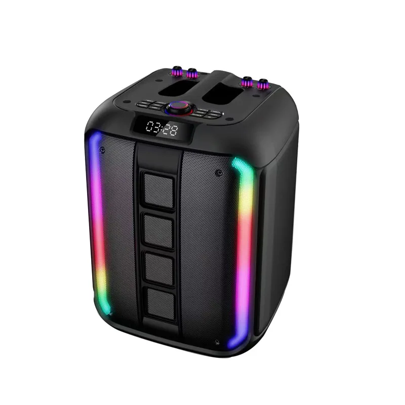 Hochwertiger Bluetooth-Lautsprecher mit wiederaufladbarem Akku, kabelloser tragbarer Lautsprecher, multifunktionaler Lautsprecher, schwerer Bass