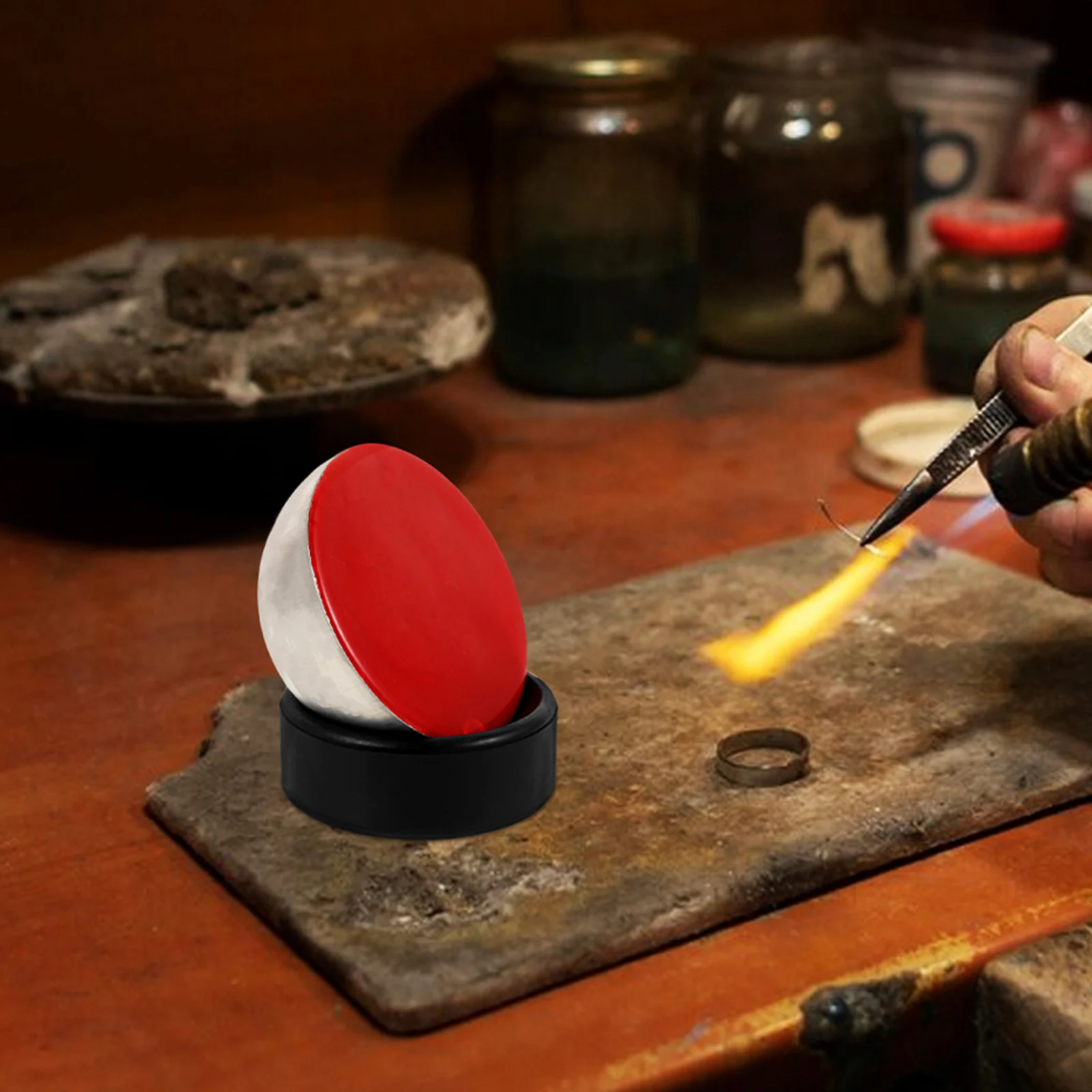 

1Set Micro Inlay Stone Tool Kit 11Cm Lacquer Ball Precision Setting Stable Engraving Base Jewelry Manufacturing Supplies