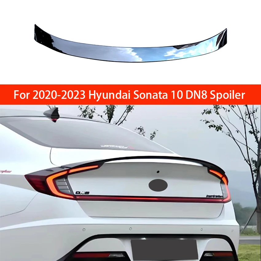 

For 2020 2021 2022 2023 Hyundai Sonata 10 Spoiler ABS Material Car Trunk Rear Lip Tail Decorative Accessories Body kit