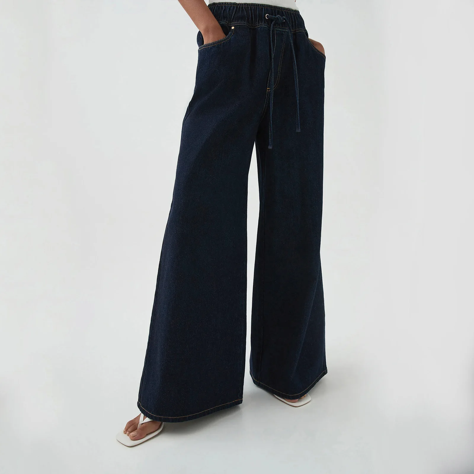 Y2K Low Rise Jeans Women Washed Straight Leg American Retro Autumn Street Wide Leg Denim Pants