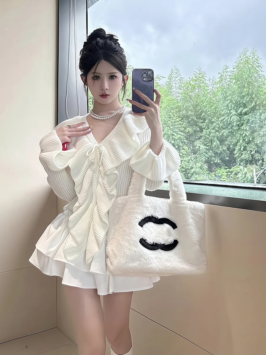 

Свитера, джемперы, пуловеры, женские трикотажные изделия в новом стиле, органза, дикие пуговицы, клубная вечеринка, гала-вечеринка, разноцветный натуральный материал, простой