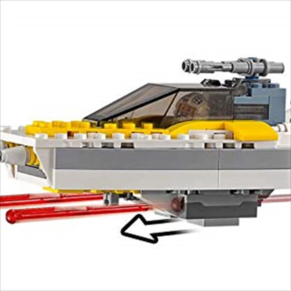 Interstellar Series Y-Wing Fighter Building Blocks Set, Compatible with Lego 75172 Fighter Models, Brick Toys Kids Birthday Gift