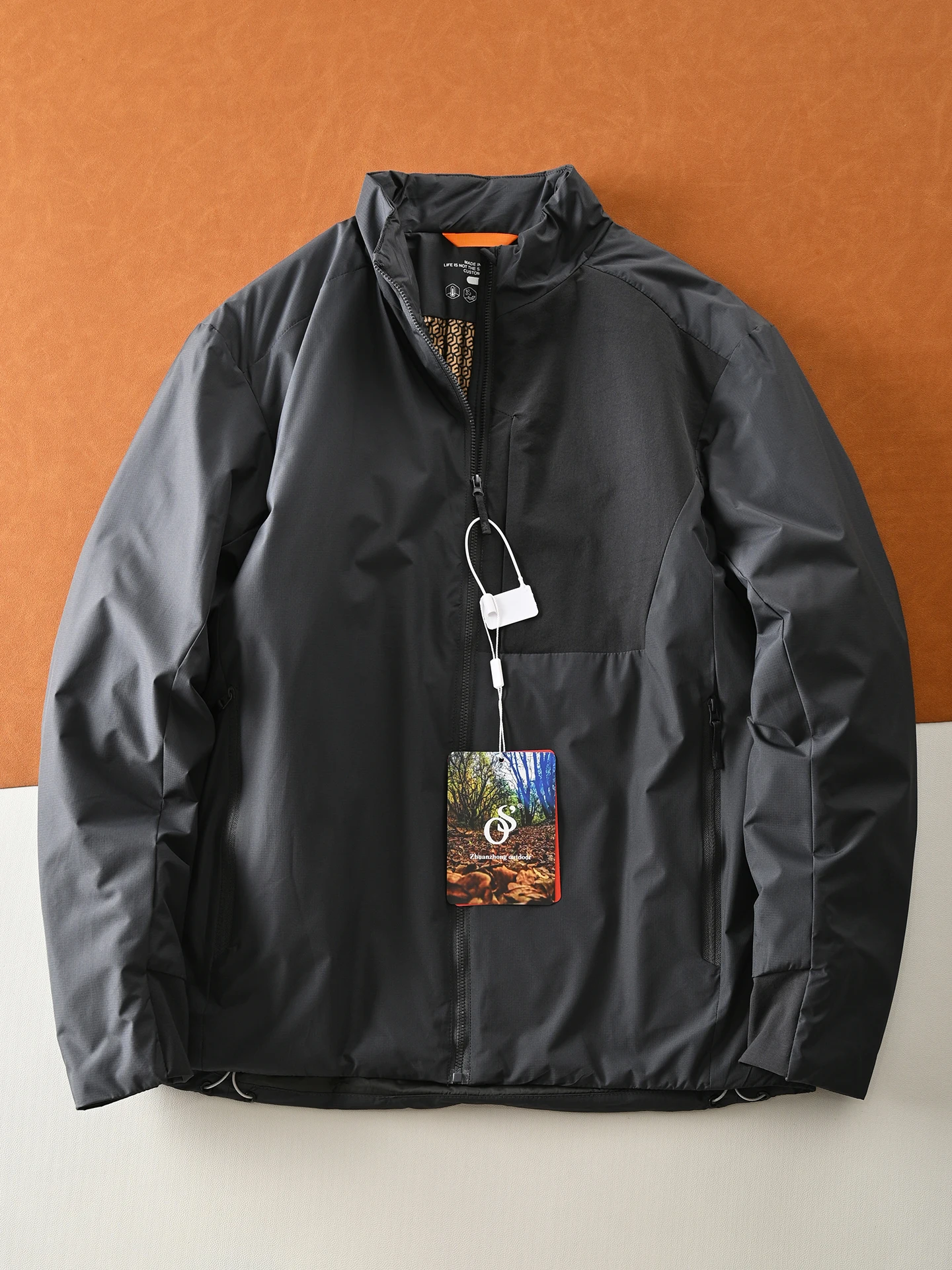 

Men's Lightweight Soft Warm Cotton Jaet Stand Collar Outdoor Heat Reflection Windproof Inner Polyester Fiber Fill Faion U...