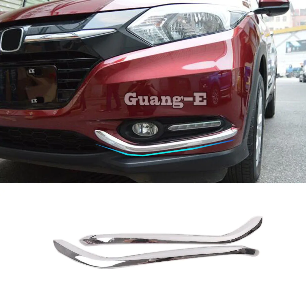 

Car Body Head Front Fog Light Lamp Frame Stick Eyebrow Corner ABS Chrome Trim For Honda HR-V HRV Vezel 2014 2015 2016 2017 2018