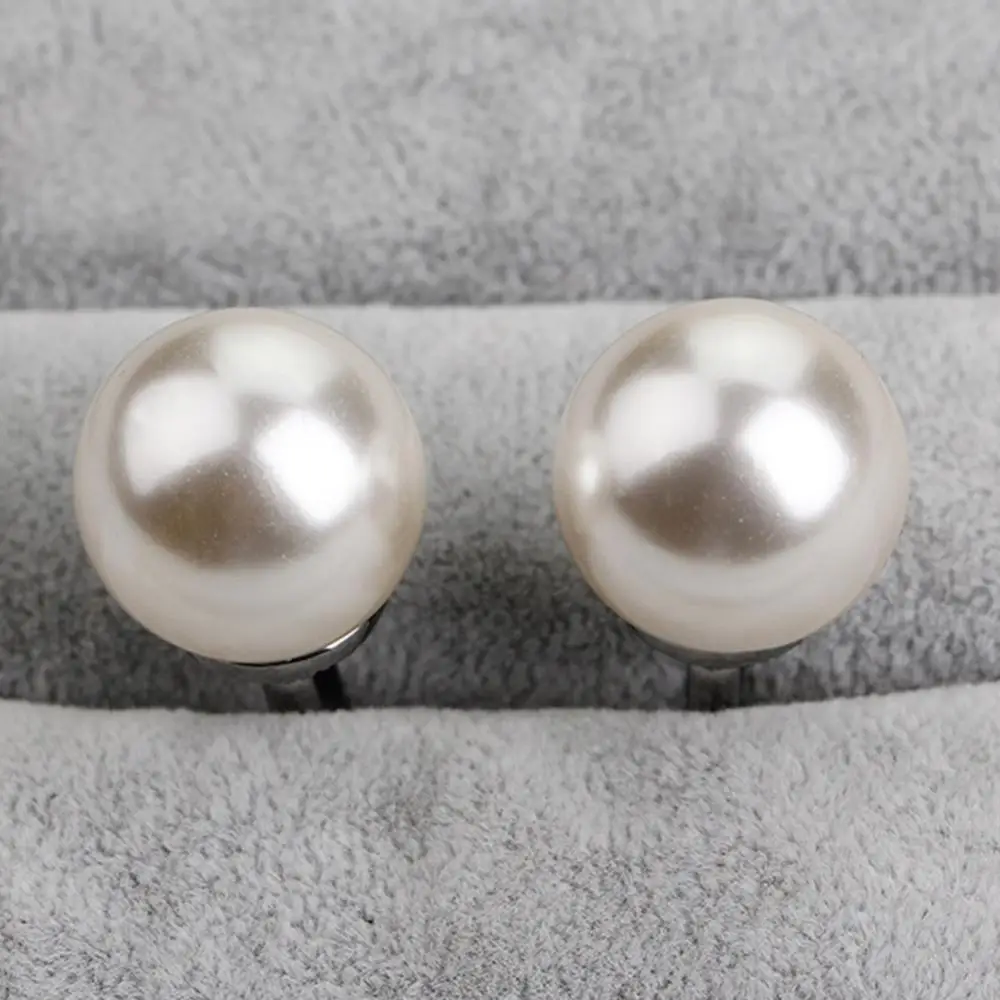 2Pcs Unisex Gift Cufflinks Clothes Accessory Upscale Elegant Pearl Shirt Sleeve Buttons Gift Cocktail Birthday Business Elites