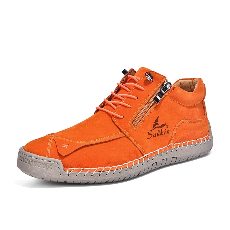 Herren-Freizeitschuhe, hohe Sneakers, Herren-Outdoor-Stiefeletten, atmungsaktiv, bequem, weiche Sohle, luxuriöse, modische Herrenschuhe – Detail 14