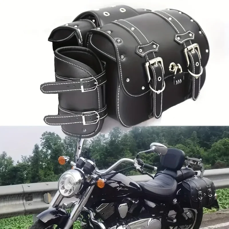 

Universal Retro Motorcycle Large-capacity Side Pocket Storage Tool Waterproof Side Pocket