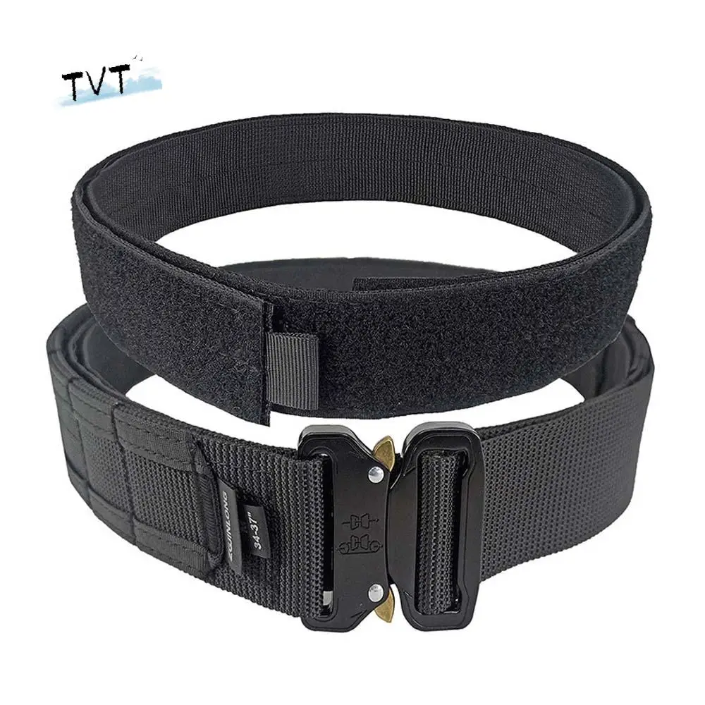 Ceinture classique réglable 2 en 1, bande magique à boucle en alliage de couleur unie ‌   Ceinture en alliage de Polyester pour hommes, ceinture en Nylon, cadeaux