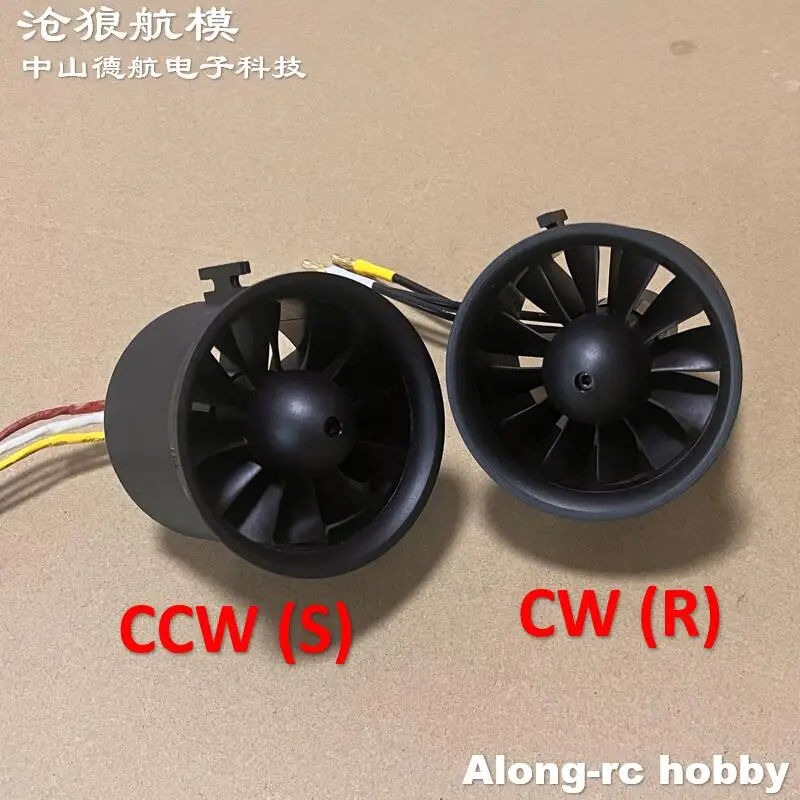 

Freewing 70mm CW/CCW EDF Jet 12-blades Inrunner Brushless Motor 6S E7219 S CCW E7219 R CW 2150g thrust Jet For AL-37 Airliner