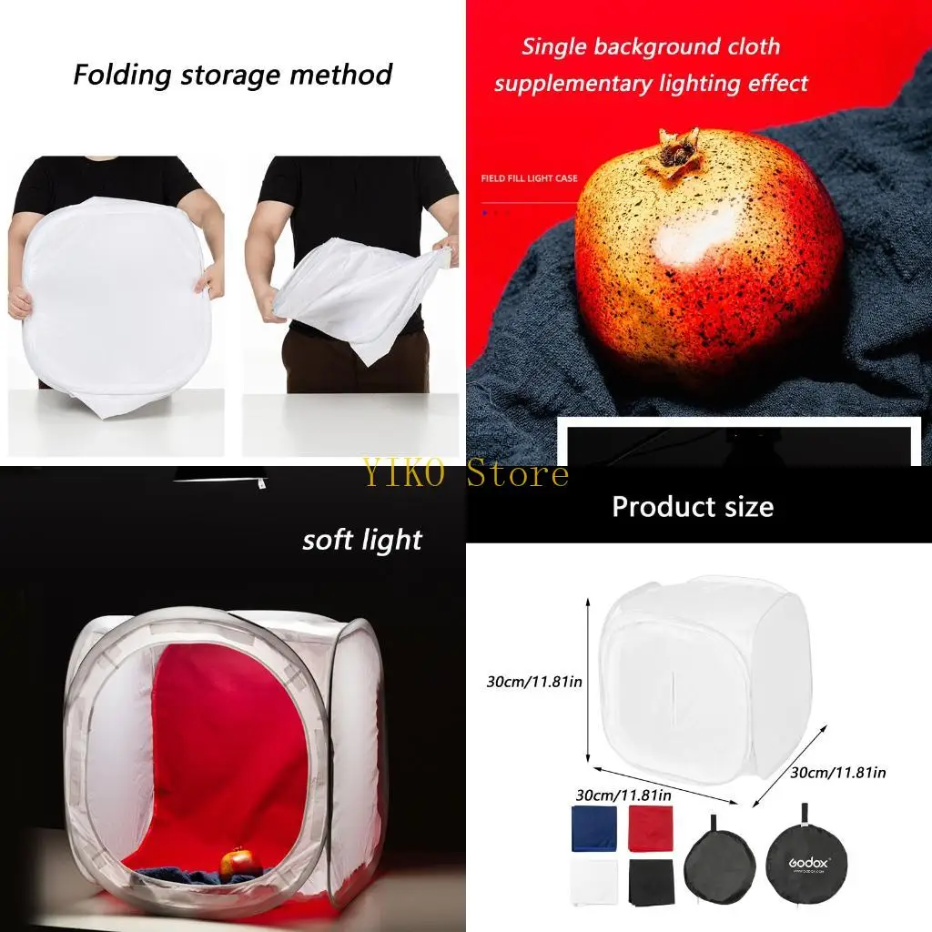 

K32C 30cm Special Circular Light Shed Light Box Folding Studio Photography Light Shed For Jewelry Cosmetics Accessories