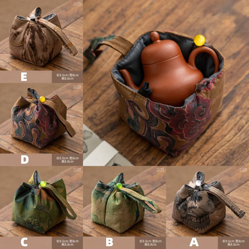 

Travel Teaware Storage Bag Outdoor Camping Portable Teacup Pouch Tea Ceremony Accessories Vintage Jewellery Organiser Bags