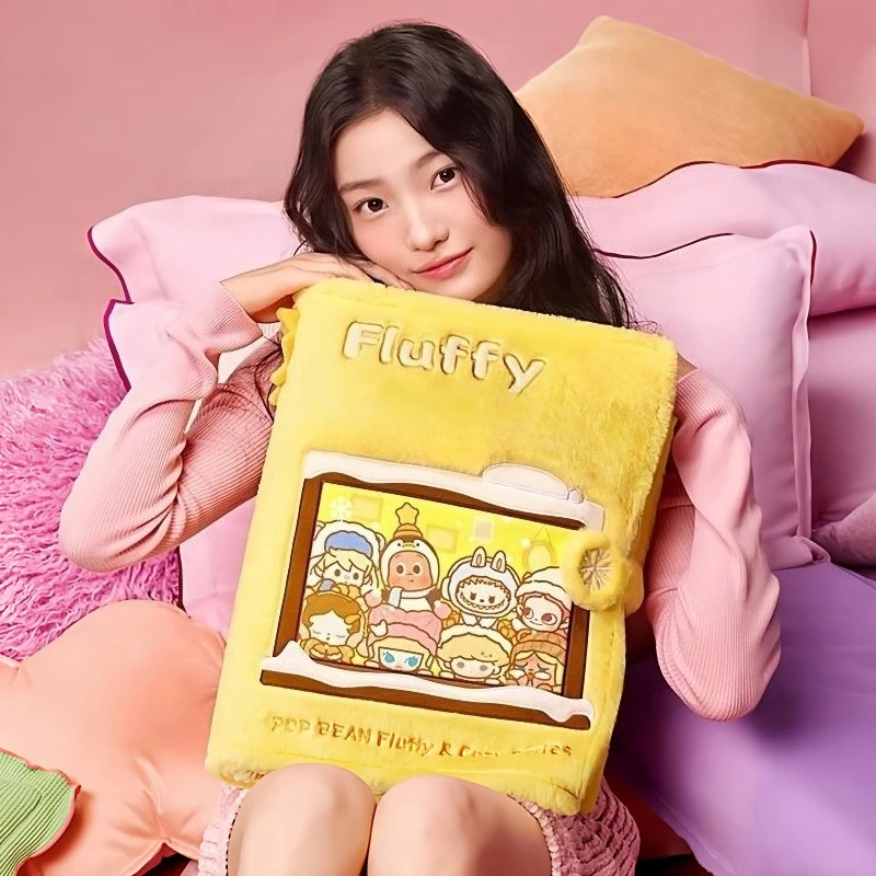

POP MART пушистая и теплая серия подушек, декоративный предмет, милый сюрприз, коллекционные подарки на день рождения, милые игрушки на складе