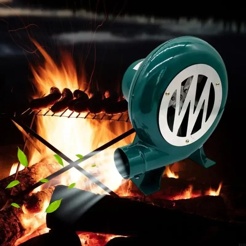 แบบพกพา 12V 120W เครื่องเป่าลมกลางแจ้งความเร็วปรับคุณลักษณะเหมาะสำหรับทำอาหารบาร์บีคิว Campfire ความร้อน Boosting D2RD