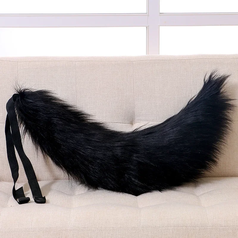 Adjustable Belt Fox Tail Cat Fur Furry Carnival Party  Gift  Anime Cosplay Costume for Adults Children Halloween Christmas