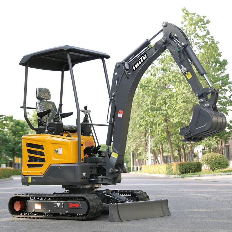 Mini Excavadora hidráulica de 2 toneladas, maquinaria de construcción, Minibagger 2 T, excavadora pequeña, oruga, Joystick piloto, Kubota Diesel