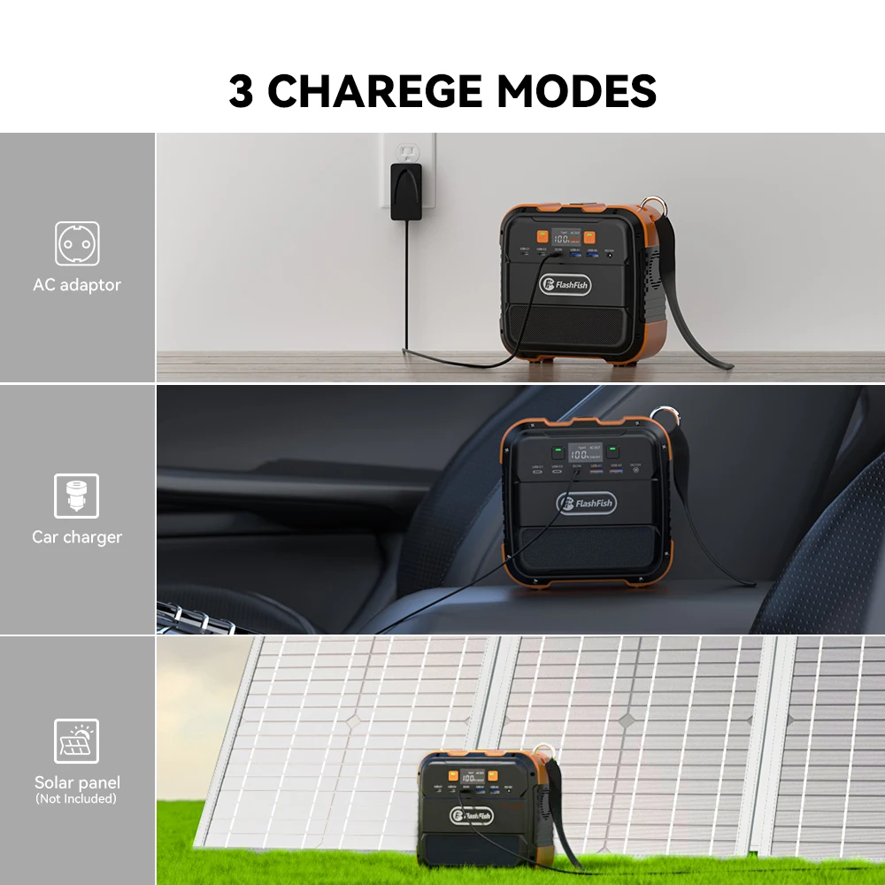 FF Flashfish A101 120W 98Wh 26400mAh محطة طاقة محمولة احتياطية مولد الطاقة الشمسية للسفر في الهواء الطلق التخييم المنزل