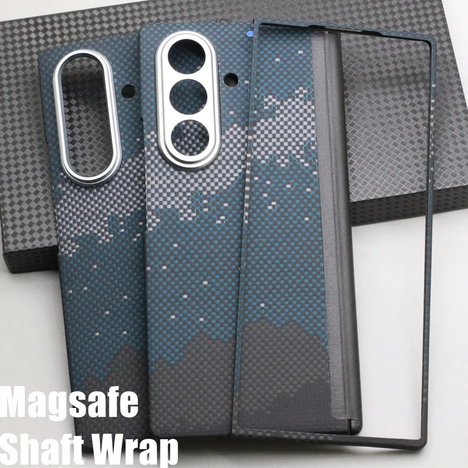 For Samsung Galaxy Z Fold 8 Ultra 7 W26 Ultra Light Business Real Aramid Kevlar Carbon Fiber Case Magnetic magsafe Protect Cover