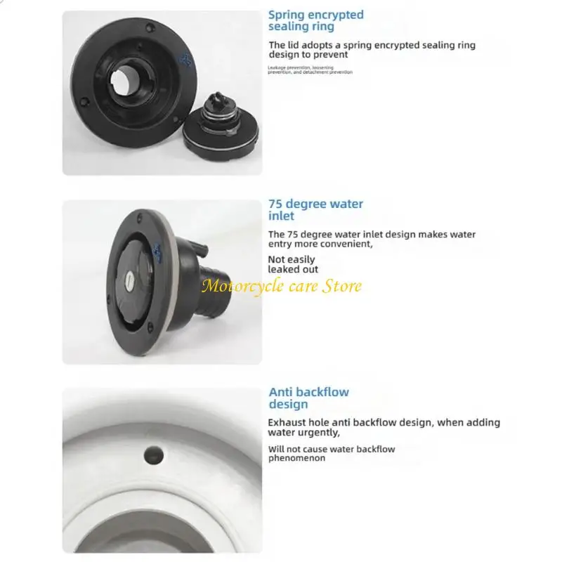 

U75F Freshwater Inlet RVs City Water Fill Inlet Large Size ABS Construction With Silicone Seal For Camping Trailers