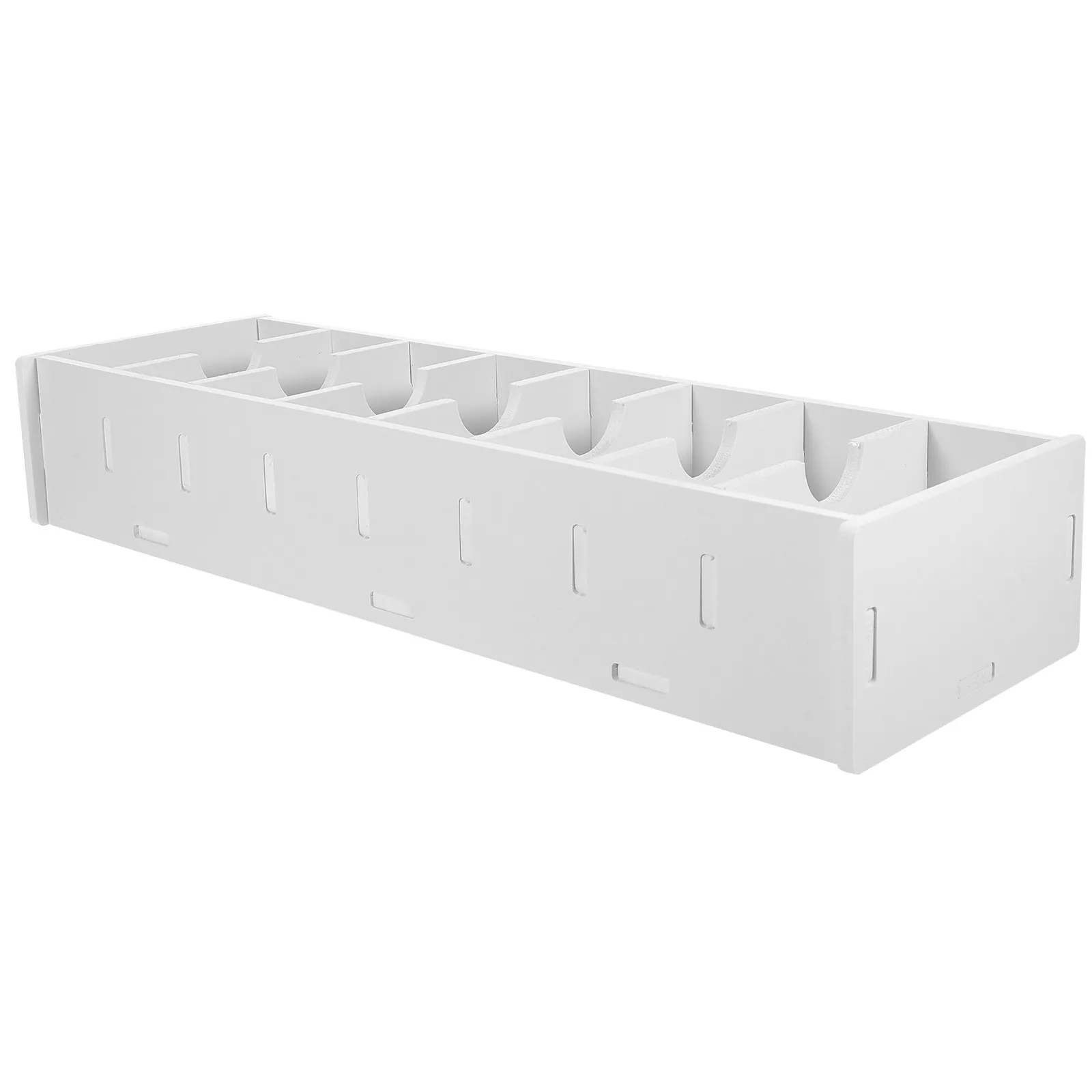 White Multilayer Business Card Storage Box Elegant Minimalist Office Organizer Small Space Saving Open Style for Companies