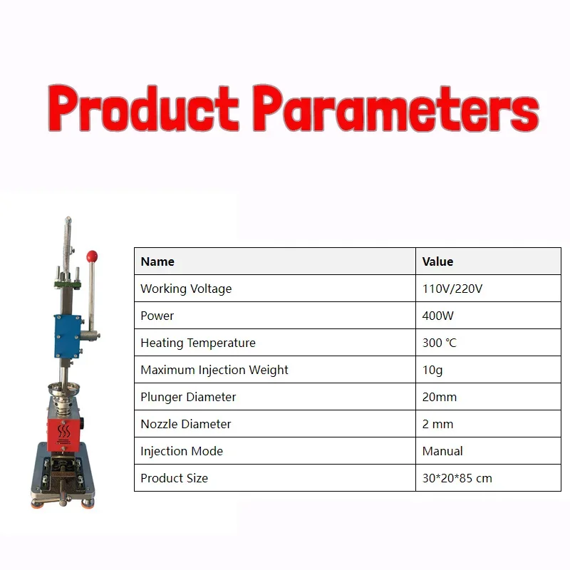 2026New10g Desktop manual vertical i molding machine laboratory proofing plastic molding machine electric rubber extrude