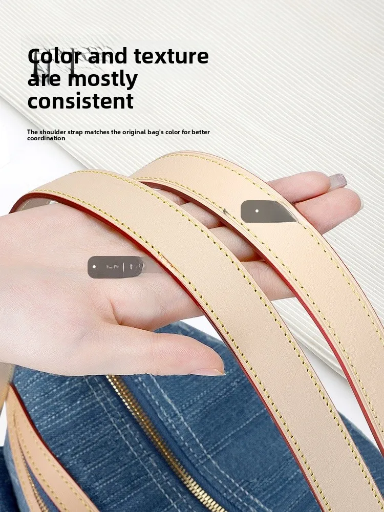 Deno  Shoulder Strap Underarm Crossbody Bag Belt Top Layer Cowhide Leather Bag Accessories Modified Hardware Buckle Piece