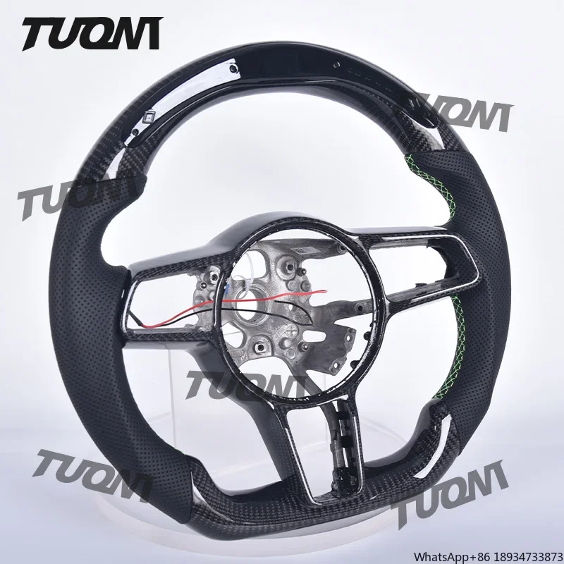 Carbon Fiber Steering Wheel For Porsche Panamera Cayenne Macan 718 911 918 Taycan