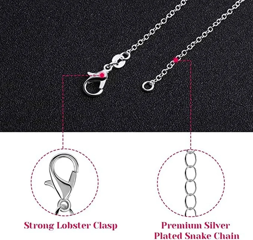 30pcs 925 Sterling Silver Circle Chains Necklace Set