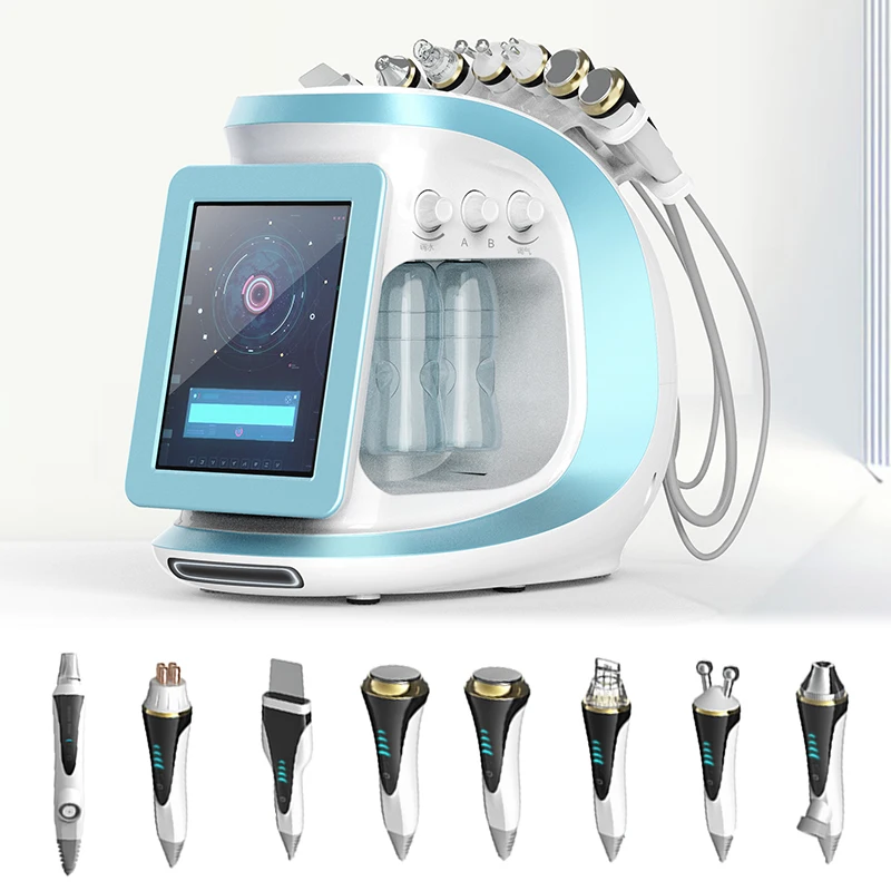 Aqua Skin Care Facial Peeling RF BIO Oxygen Jet Water Skin Scrubber Diamond Microdermabrasion Smart Ice Blue Machine