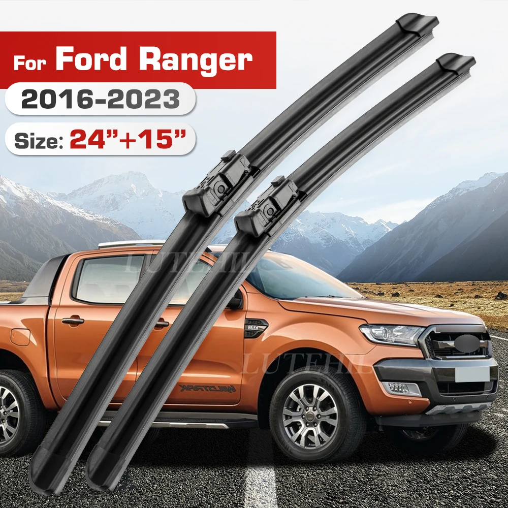 Wischer Für Ford Ranger 2016-2023 2017 2018 2019 2020 2021 2022 Front Klingen Windschutzscheibe Windschutz Fenster Pinsel 24 "+ 15"