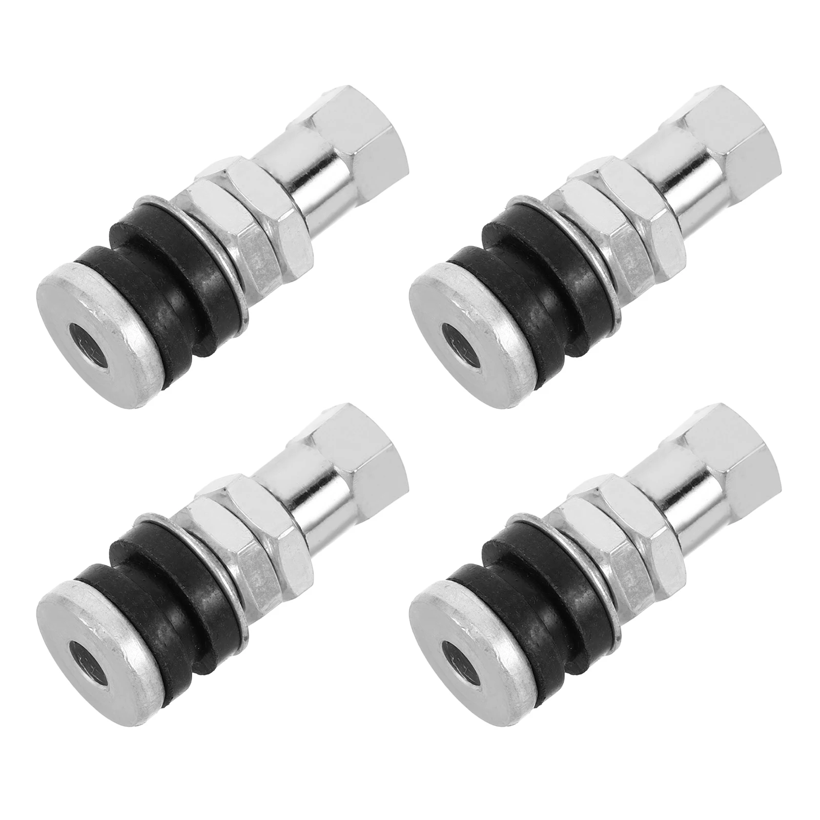 

4pcs Metal Valve Stems Durable Leakproof for Motorcycle Electric Vehicle Tires Air Adapter Car Part Replacement Kit Tire Valve