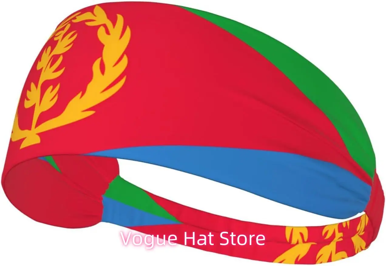 

Eritrean Flag Elastic Exercise Headband, Fitness Exercise Yoga Cycling Headband, Outdoor Sports Elastic Sweat-Absorbing Headband