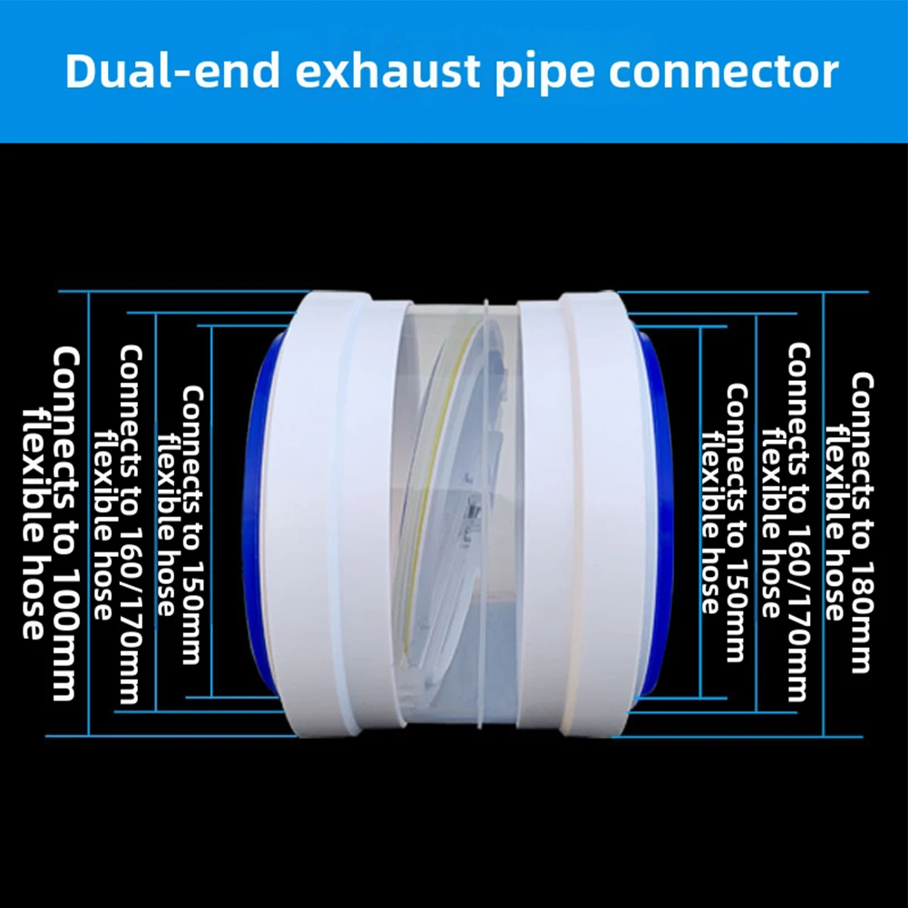160 Public Flue Sealing Valve Check Valve For Kitchen Range Hoods for exhaust Pipe Backflow Preventer Functional Design